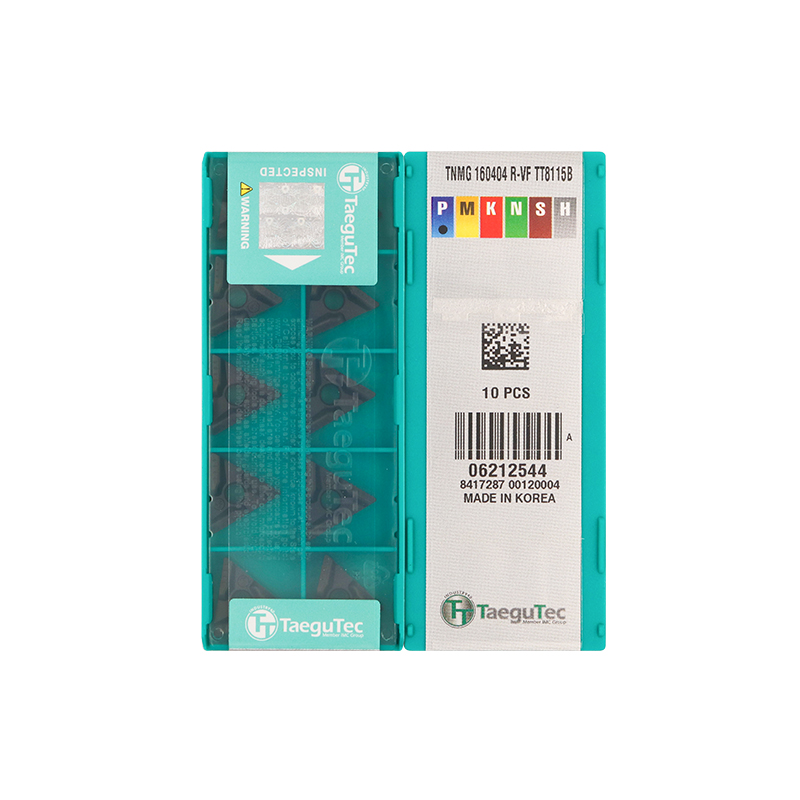 Taegutec TNMG160404R-VF TT8115B Carbide Turning Insert - Triangle (10 PCS)