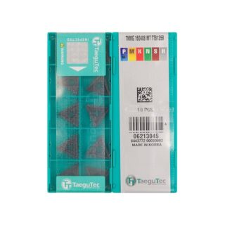 Original TaeguTec TNMG160408-MT TT8125 Carbide Turning Insert - Triangle | Steel (10 PCS) TT8125B TNMG160408-MT TT8125B
