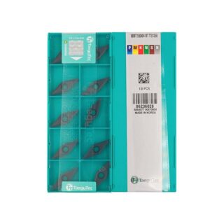 Original TaeguTec VBMT160404-MT TT8125 Carbide Turning Insert - Diamond 35° | Steel (10 PCS) TT8125B VBMT160404-MT TT8125B