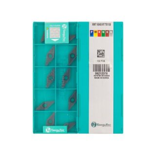 Original TaeguTec VBMT160408-MT TT8115B Carbide Turning Insert - Diamond 35° (10 PCS)