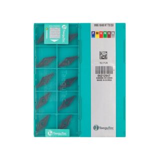 Original TaeguTec VNMG160408-MT TT8125 Carbide Turning Insert - Diamond 35° | Steel (10 PCS) TT8125B VNMG160408-MT TT8125B