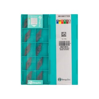 Original TaeguTec VNMG160408-PC TT8125 Carbide Turning Insert - Diamond 35° | Steel (10 PCS) TT8125B VNMG160408-PC TT8125B