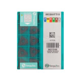 Original TaeguTec WNMG080404-MT TT8115B Carbide Turning Insert - Trigon 80° (10 PCS)