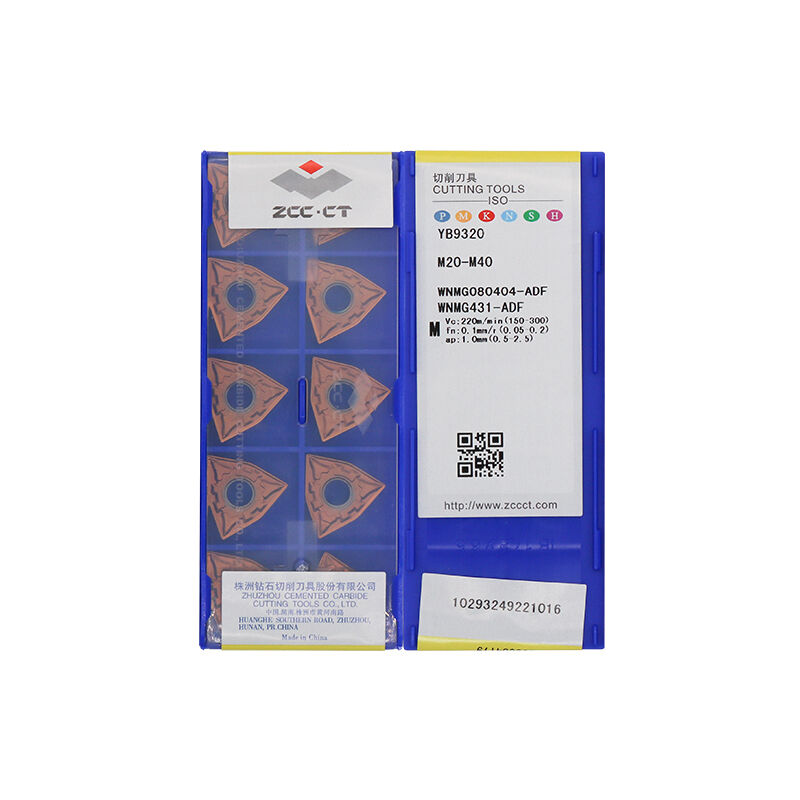 ZCC WNMG080404-ADF YB9320 Carbide Turning Insert - Trigon 80° | Steel, Stainless Steel (10 PCS)