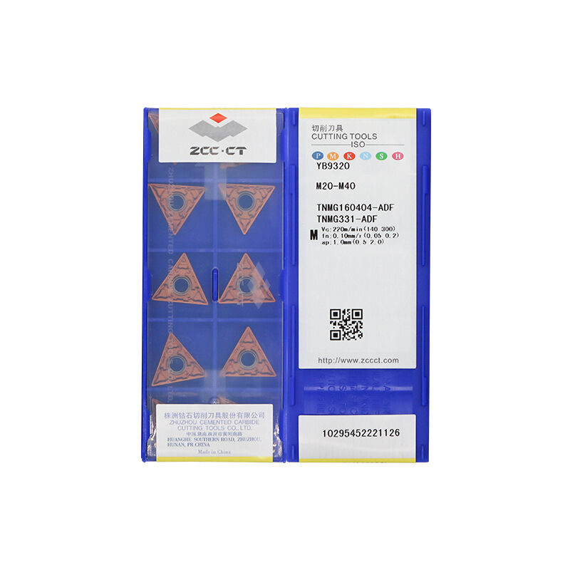 ZCC TNMG160404-ADF YB9320 Carbide Turning Insert - Triangle | Steel, Stainless Steel (10 PCS)
