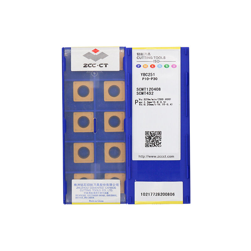 ZCC SCMT120408 YBC251 Carbide Turning Insert - Square (10 PCS)