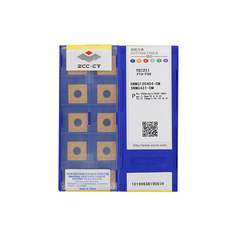 ZCC SNMG120404-DM YBC251 Carbide Turning Insert - Square | Steel (10 PCS)