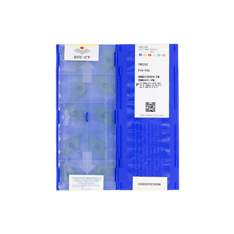 ZCC DNMG150604-PM YBC252 Carbide Turning Insert - Diamond 55° | Steel (10 PCS)