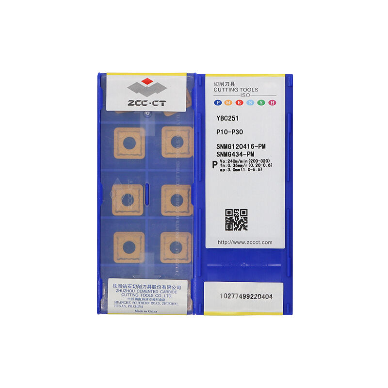 ZCC SNMG120416-PM YBC251 Carbide Turning Insert - Square | Steel (10 PCS)