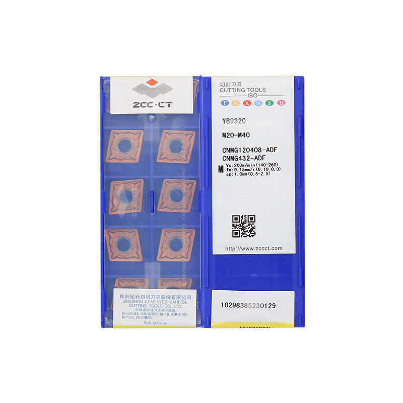 ZCC CNMG120408-ADF YB9320 Carbide Turning Insert - Diamond 80° | Steel, Stainless Steel (10 PCS)