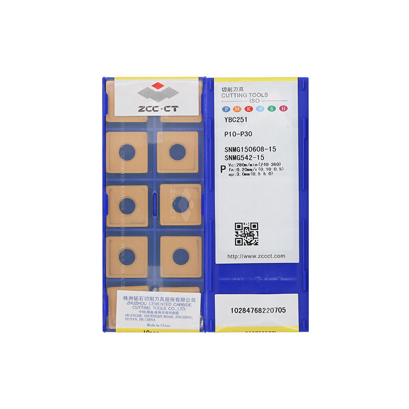 ZCC SNMG150608-15 YBC251 Carbide Turning Insert - Square | Steel (10 PCS)