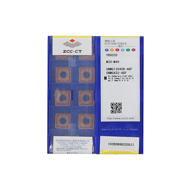 ZCC SNMG120408-ADF YB9320 Carbide Turning Insert - Square | Steel, Stainless Steel (10 PCS)