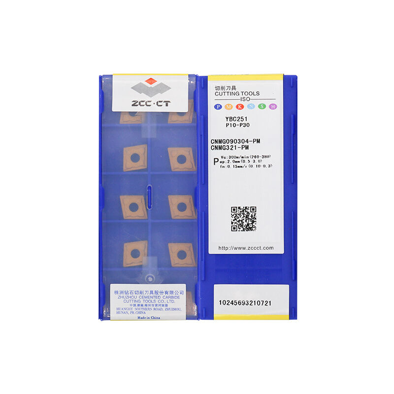 ZCC CNMG090304-PM YBC251 Carbide Turning Insert - Diamond 80° | Steel, Cast Iron (10 PCS)