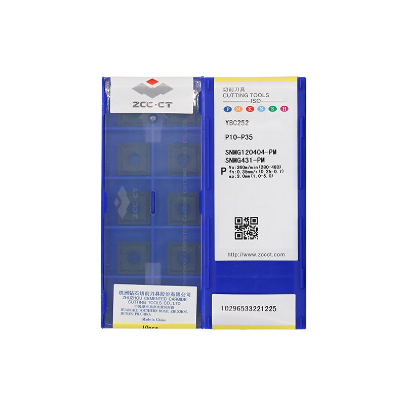 ZCC SNMG120404-PM YBC252 Carbide Turning Insert - Square | Steel, Cast Iron (10 PCS)