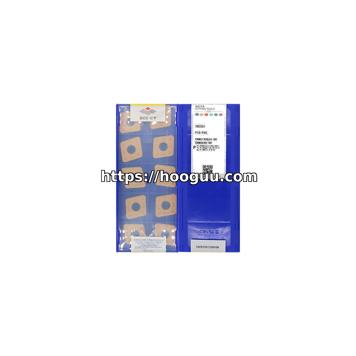 Original ZCC-CT CNMG190624-DR YBC251 Carbide Insert - Diamond 80° | Steel, Hardened Steel (10 PCS)