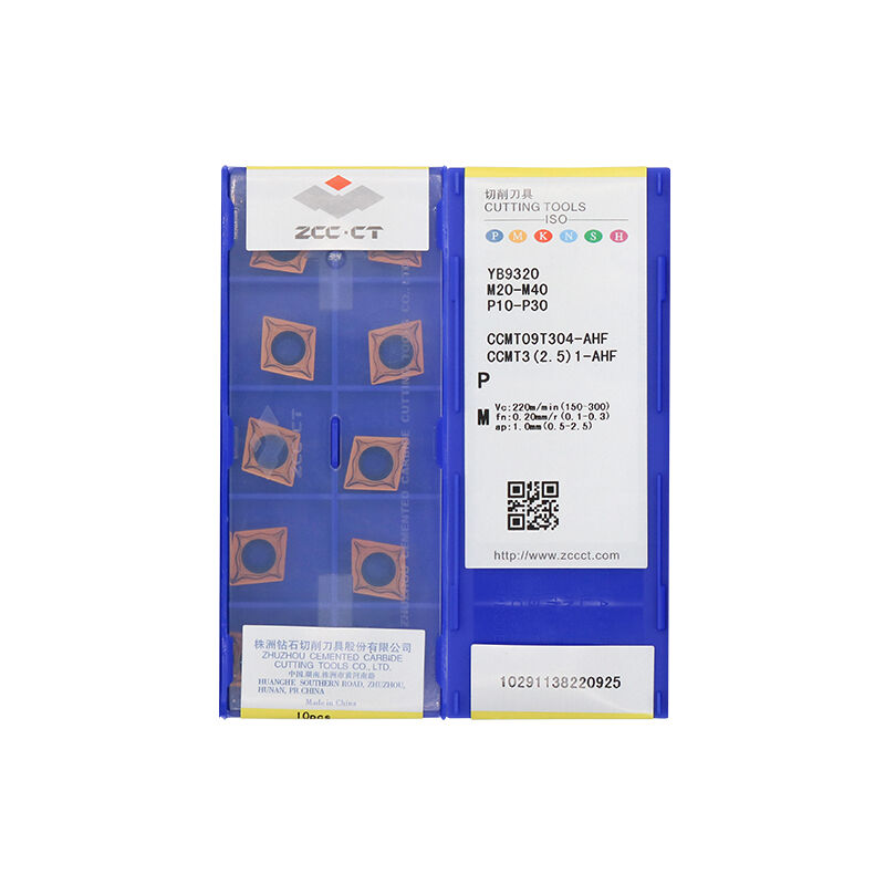 ZCC CCMT09T304-AHF YB9320 Carbide Turning Insert - Diamond 80° | Steel, Stainless Steel (10 PCS)