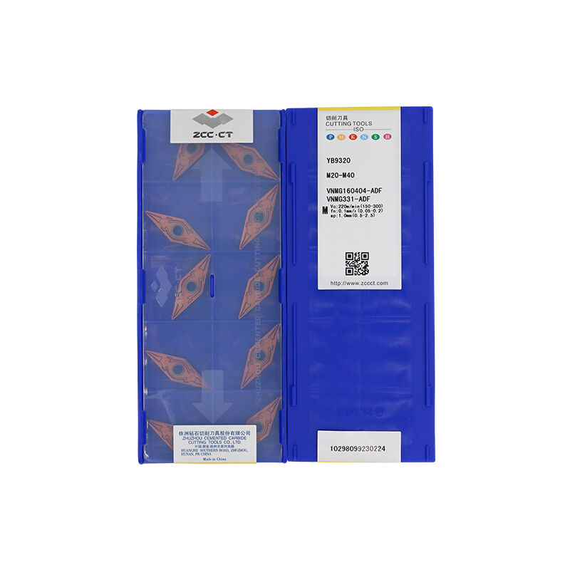 ZCC VNMG160404-ADF YB9320 Carbide Turning Insert - Diamond 35° | Steel, Stainless Steel (10 PCS)