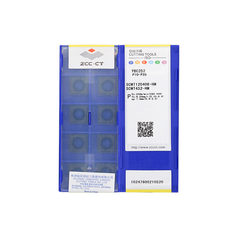 ZCC SCMT120408-HM YBC252 Carbide Turning Insert - Square | Steel (10 PCS)