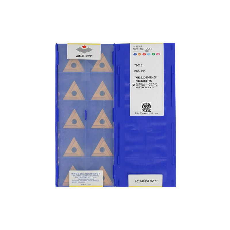 ZCC TNMG220404R-ZC YBC251 Carbide Turning Insert - Triangle | Steel, Cast Iron (10 PCS)