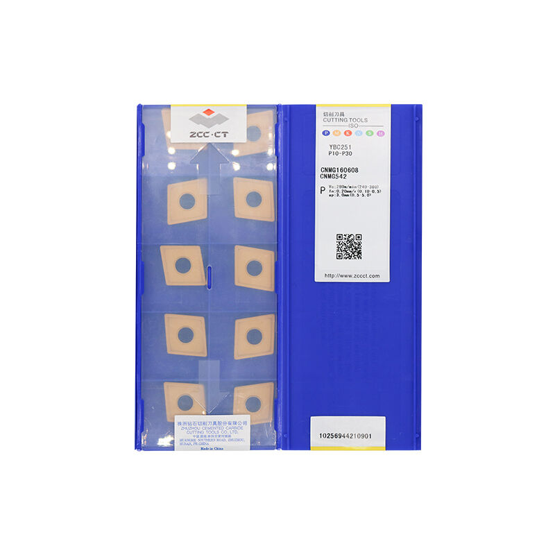 ZCC CNMG160608 YBC251 Carbide Turning Insert - Diamond 80° | Steel (10 PCS)