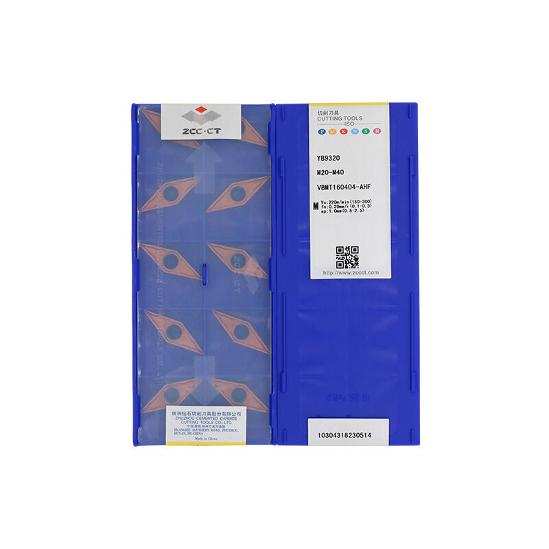 ZCC VBMT160404-AHF YB9320 Carbide Turning Insert - Diamond 35° | Steel, Cast Iron, Titanium (10 PCS)
