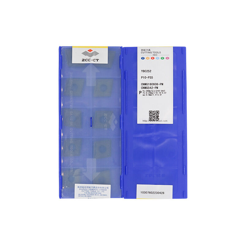 ZCC CNMG160608-PM YBC252 Carbide Turning Insert - Diamond 80° | Steel, Stainless Steel (10 PCS)