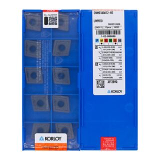 Original Korloy CNMG160612-HS LM9810 Carbide Turning Insert - Diamond 80° | Steel, Stainless Steel (10 PCS)