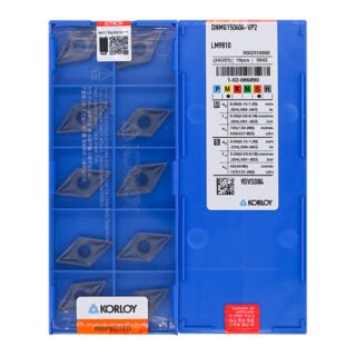 Original Korloy DNMG150404-VP2 LM9810 Carbide Turning Insert - Diamond 55° | Steel, Stainless Steel (10 PCS)