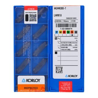 Original Korloy MGMN300-T LM9810 Carbide Insert - Diamond 86° | Steel, Stainless Steel (10 PCS)