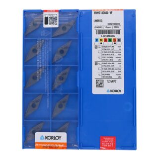 Original Korloy VNMG160404-VF LM9810 Carbide Turning Insert - Diamond 35° | Steel, Stainless Steel (10 PCS)