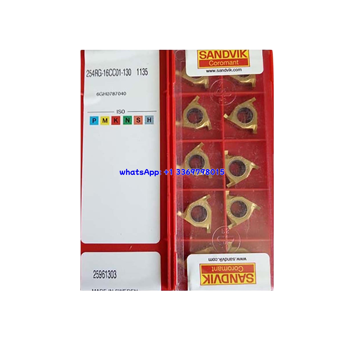 Sandvik 254RG-16CC01 Carbide Turning Insert