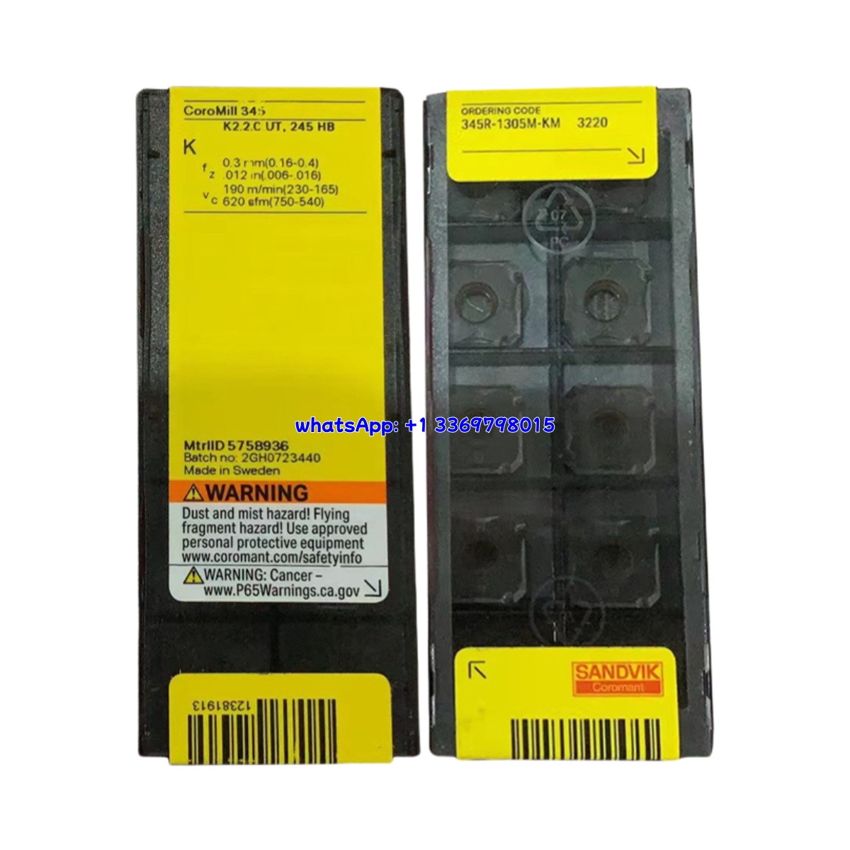 Sandvik 345R-1305M-KM Carbide Turning Insert