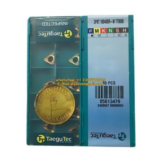 Original TaeguTec 100408R-M TT9080 Carbide Insert | Stainless Steel & More (10 PCS) 3PKT 3PKT 100408R-M TT9080
