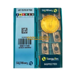 Original TaeguTec PER-EM TT9080 Carbide Insert - Pentagon | Stainless Steel & More (10 PCS) APKT 1705 APKT 1705 PER-EM TT9080