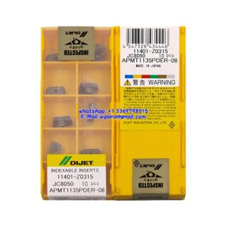 Original DIJET APMT1135PDER-08 JC8050 Carbide Insert - Parallelogram 85° (10 PCS)