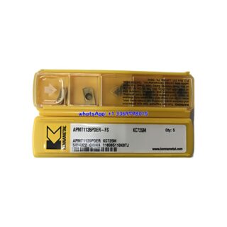 Original Kennametal APMT1135PDER-FS KC725M Carbide Insert - Parallelogram 85° | Stainless Steel (10 PCS)