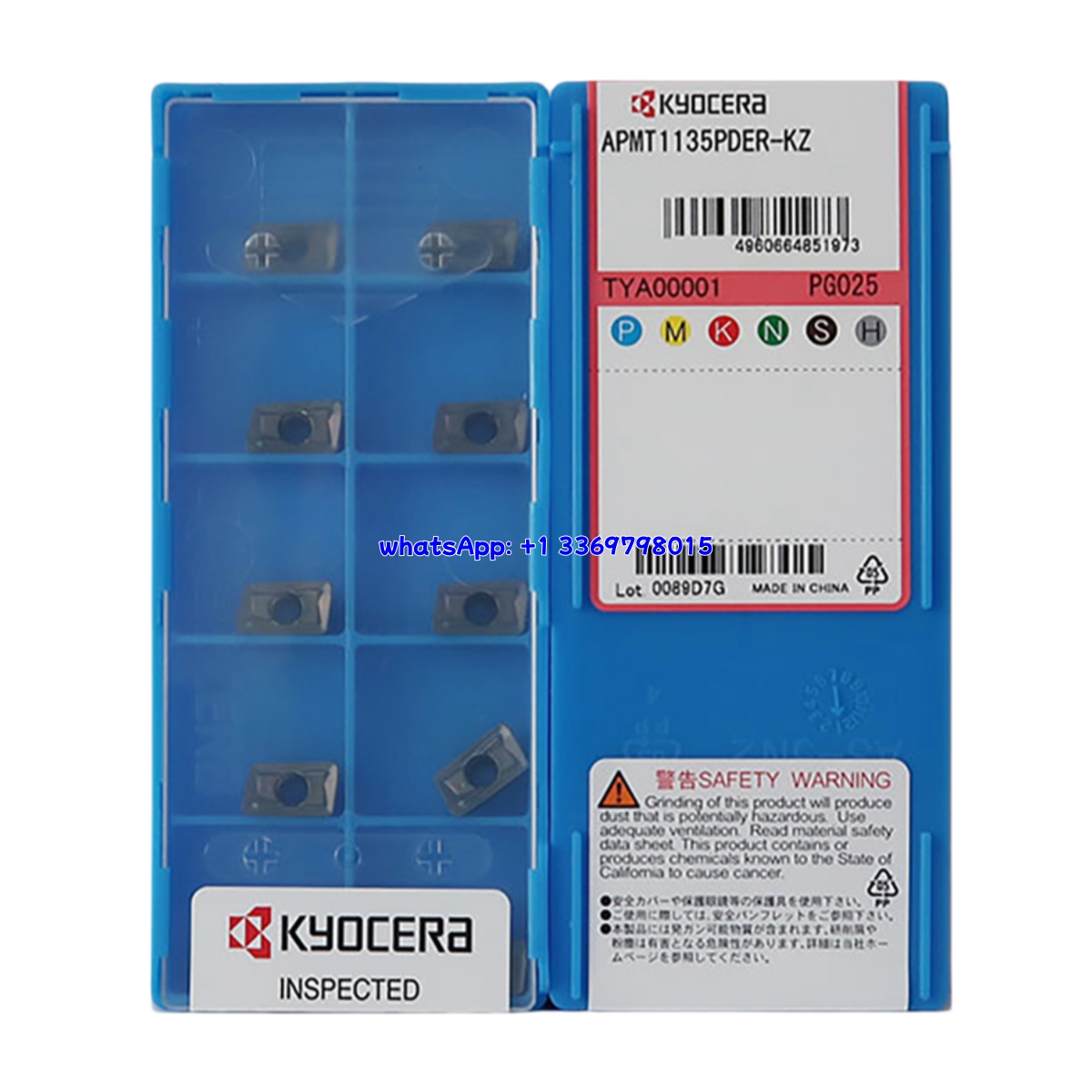 Kyocera APMT1135PDER-KZ PG025 Carbide Insert - Parallelogram 85° | Steel & More (10 PCS)