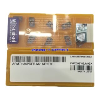 Original Mitsubishi APMT1135PDER-M2 Carbide Insert - Parallelogram 85° | Steel, Aluminum (10 PCS) APMT1135PDER-M2 NP15TF