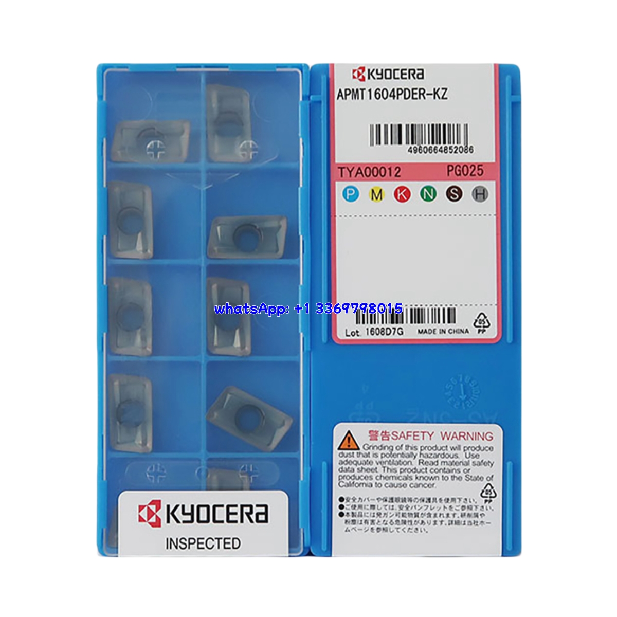 Kyocera APMT1604PDER-KZ PG025 Carbide Insert - Parallelogram 85° | Steel & More (10 PCS)