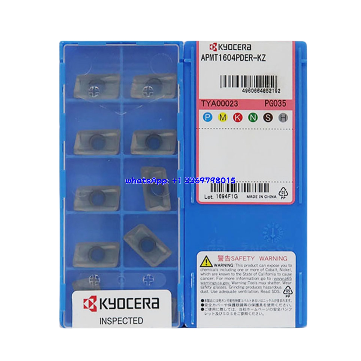 Kyocera APMT1604PDER-KZ PG035 Carbide Insert - Parallelogram 85° | Steel & More (10 PCS)