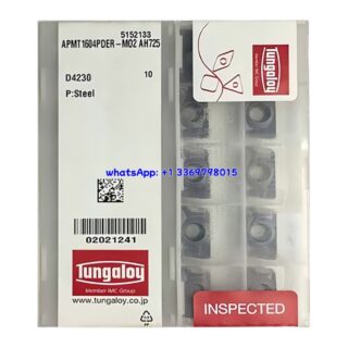 Original Tungaloy APMT1604PDER-M02 AH725 Carbide Insert - Parallelogram 85° | Stainless Steel & More (10 PCS)