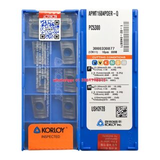 Original Korloy APMT1604PDER-Q PC5300 Carbide Milling Insert - Parallelogram 85° | Steel (10 PCS)