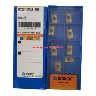 Original Korloy APXT11T3PDSR-MM NCM325 Carbide Turning Insert - Parallelogram 85° (10 PCS)