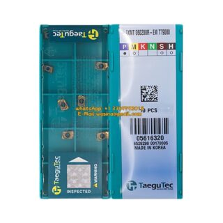 Original TaeguTec AXMT060208R-EM TT9080 Carbide Insert - Parallelogram 85° | Stainless Steel & More (10 PCS)
