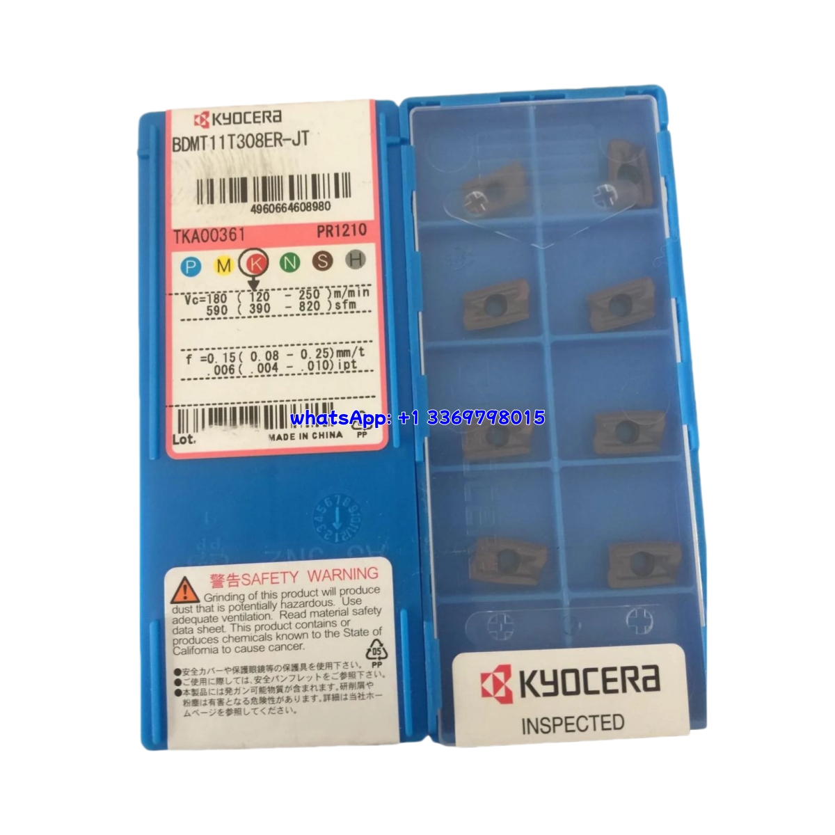 Kyocera BDMT11T308ER-JT-PR1210 PR1210 Carbide Insert - Parallelogram 82° | Steel & More (10 PCS)