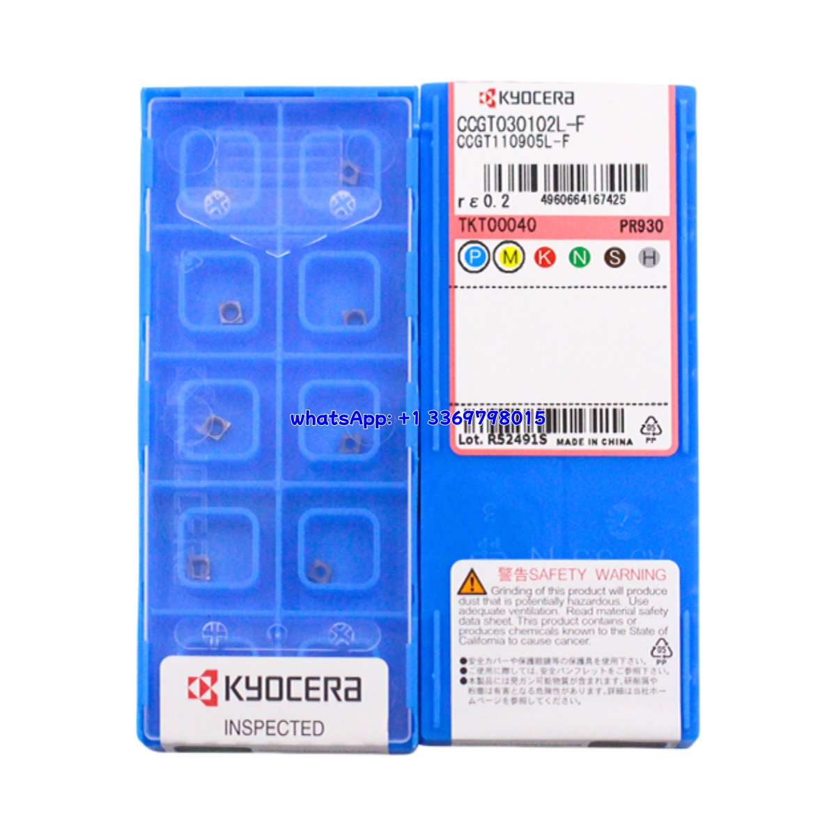 Kyocera CCGT030102L-F PR930 Carbide Insert - Diamond 80° | Cast Iron, Heat-resistant (10 PCS)