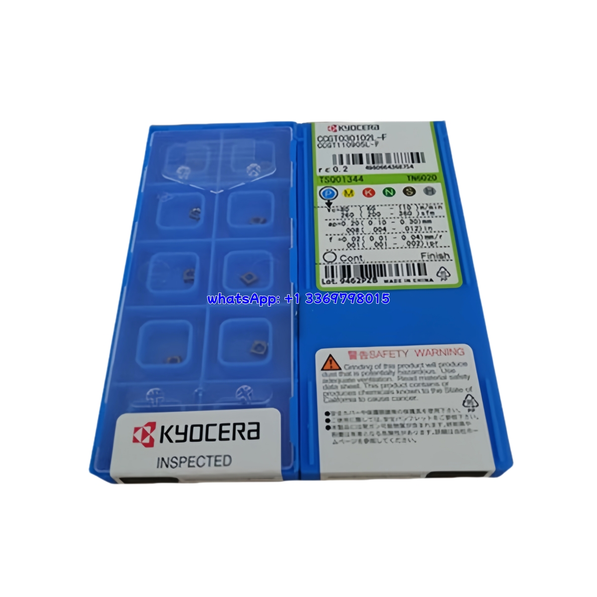 Kyocera CCGT030102L-F TN6020 Carbide Insert - Diamond 80° | Cast Iron, Heat-resistant (10 PCS)