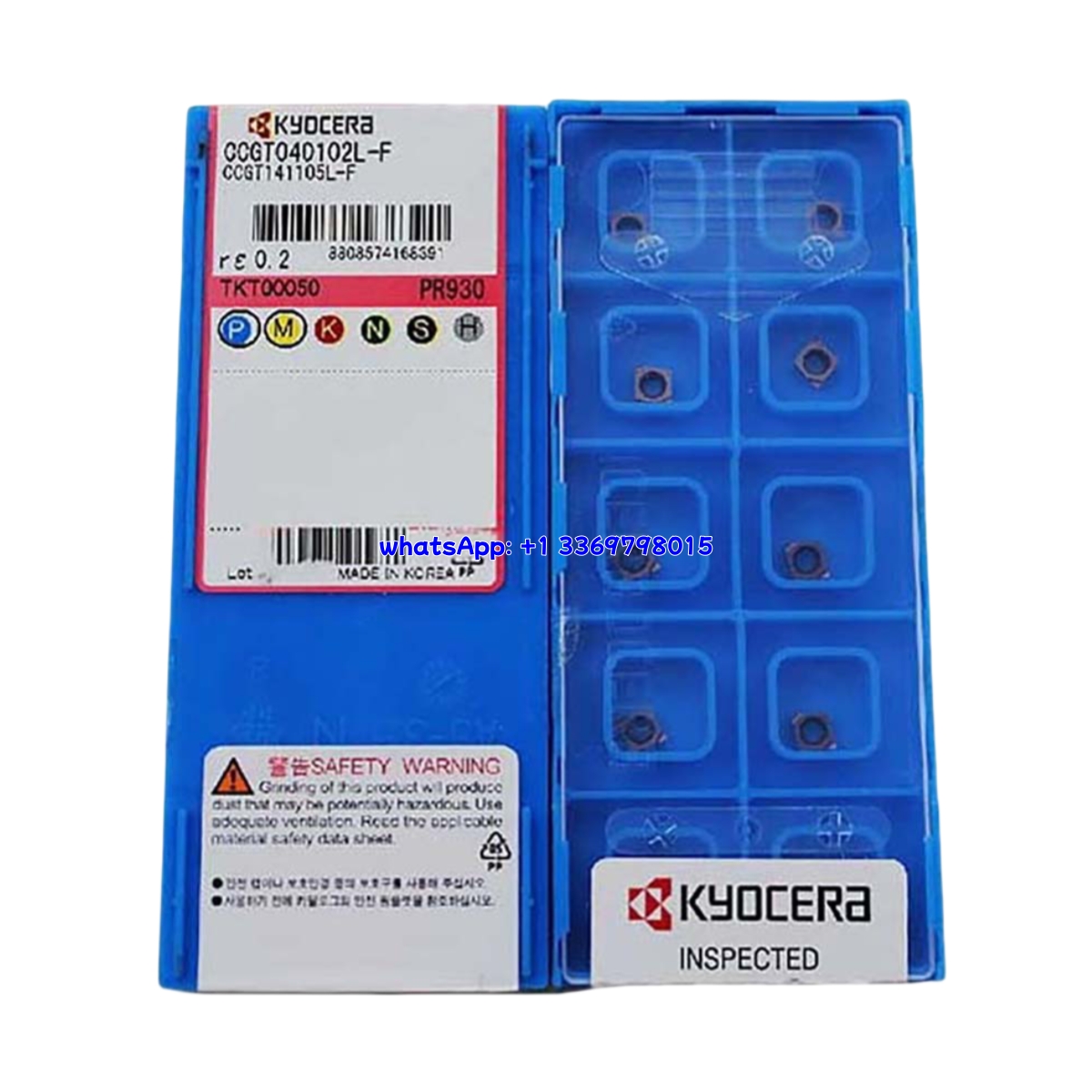 Kyocera CCGT040102L-F PR930 Carbide Insert - Diamond 80° | Cast Iron & More (10 PCS)
