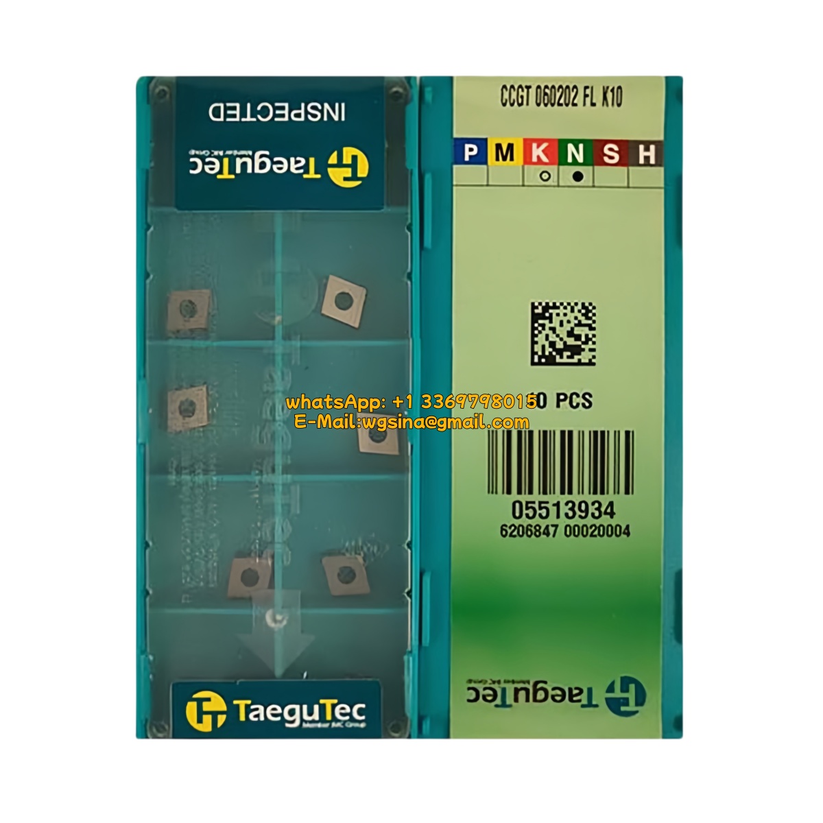 Taegutec 060202 Carbide Insert | Cast Iron (10 PCS)