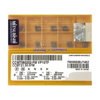 Original Mitsubishi CCMT060202-FM VP15TF Carbide Insert - Diamond 80° | Steel, Stainless Steel (10 PCS)